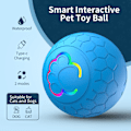 Miniatyrbild 2 av 5: Pet Active Rullande Boll, Smart Rörlig Snurrande Hundleksak (Gul)