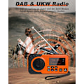 Miniatyrbild 4 av 5: Nödradio med NOAA-väder, Handvevad AM/FM-radio med SOS-larm (Orange)