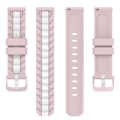 Miniatyrbillede 4 af 4: For Polar Ignite/Ignite 2/Unite 20mm Kædeformet Design Silikone Rem Dobbelt Farve Udskiftning Rem Pink White