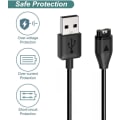 Miniatyrbilde 4 av 4: Kissmart lader for Garmin Instinct, Instinct 2, Instinct 2S, Instinct 2X, erstatningsladekabel og svart silikonstøvpropp (2-pakning)