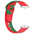 Miniatyrbillede 3 af 5: Silikoneurrem til Xiaomi Smart Band 8 Pro, dobbelt farve udskiftningsurrem Red Green