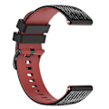 Miniatyrbillede 4 af 5: For Garmin Venu2 Plus/Venu Sq/Vivomove Grid Texture Silikone Rem til Ur 20mm Dual-Color Rem Black Red C Garmin Venu 2 Plus