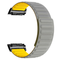 Miniatyrbilde 1 av 3: For Huawei Watch D Magnetisk Justerbar Silikon+Metall Klokke Rem Erstatning Grey Yellow