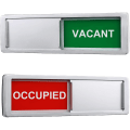 Miniatyrbillede 1 af 5: Åbent lukket skilt, åbent skilte privat skydedørsskilt indikator Silver-vacant occupied sign
