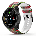 Miniatyrbillede 3 af 3: Hurtigudløselig urrem i silikone med trykt mønster til Garmin Forerunner 965/955/945/935 Style H