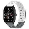 Miniatyrbild 4 av 5: Silikonklockarmband 20 mm Andningsbart klockarmband för Garmin Vivoactive 5/garminactive 5/venu Sq 2 White Grey