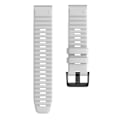 Miniatyrbillede 1 af 5: KLB-AWGJ-001 Til Garmin Fenix 7 / 7 Pro 22mm Urrem, Konkavt Punkt Silikone Rem White