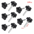 Miniatyrbilde 1 av 5: 10 stk M6/m8 håndskrue femstjerners formet hodegjengeklemmeskruer Boltknott 8*30mm