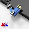 Pikkukuva 4 / 5: 540 asteen kierto Type-c-sovitin lataussovitin Android Type-c -laitteille Green