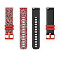 Miniatyrbillede 2 af 5: Urrem til Garmin Vivoactive 4/Garmin Forerunner 255 urrem Gittertekstur Udskiftningsur Red Black E Garmin Forerunner 255