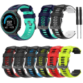 Miniatyrbild 3 av 5: Armband Stålspänne Silikonrem för Garmin-Forerunner 735xt/220 för Smart W Blue Yellow green