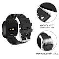 Miniatyrbild 1 av 3: For FITBIT Versa Andningsbar Klockarmband (Vit) För FITBIT Versa Gray