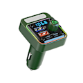 Miniatyrbillede 1 af 5: Bluetooth Bilradio Adapter Oplader: Trådløs FM Transmitter Håndfri Opkald Grøn