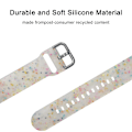 Miniatyrbillede 2 af 5: For Samsung Galaxy Watch3 41mm/Huawei Watch GT 2 42mm udskiftningsrem 20mm mønstret urrem Transparent E Samsung Galaxy Watch3