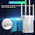 Miniatyrbillede 5 af 5: Wi-Fi Forstærker, Dual Band 2.4G/5G 1200Mbps, Rækkevidde Dækker Op Til 928,6 m² Og 45+ Enheder (Hvid)