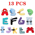 Pikkukuva 1 / 5: Alphabet Lore Pehmolelut 0-9 Numeroeläimet Pehmolelut Numerolohkonukke lapsille Lapsille Joululahja RBW 13 PCS A-M
