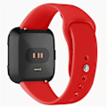 Miniatyrbillede 2 af 2: Almindelig rullet silikoneurrem til Fitbit Versa 1/2/Lite udskiftningsrem Red D Fitbit Versa