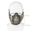 Miniatyrbillede 3 af 5: Foldbar Taktisk Halv Ansigt Mesh Maske med Øredækning Beskyttelse (A-Tacs AT)