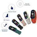 Miniatyrbild 3 av 5: 3D Film+Hård PC för Case för Mi Band 6 5 4 3 för Smart Watchband Helskärm Transparent