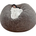 Miniatyrbillede 2 af 4: Lazy Sofa Bean Bag Kunstig Pels Bean Bag Bean Sofa brown 150cm*75cm