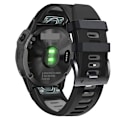 Pikkukuva 1 / 4: 26 mm:n silikonikellon watch Garmin Fenix ​​7x:lle Black Grey
