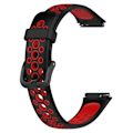 Miniatyrbillede 3 af 4: Åndbar silikoneurrem til Huawei Band 7 / 7 NFC Black Red