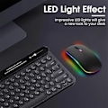 Miniatyrbillede 3 af 5: Trådløs Rgb Ultra-Tynd Mus, 2.4Ghz Genopladelig Bluetooth, Ergonomisk Design (Sølv)