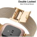Pikkukuva 3 / 5: Fitbit Versa/fitbit Versa 2 ranneke naisille miehille, säädettävä ruostumaton Royal Gold