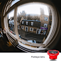 Miniatyrbillede 5 af 5: 3 i 1 Mobiltelefon Kamera Linse Kit Vidvinkel Makro Fisheye Linse Til Smartphones Iphone Android Rød