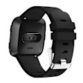 Miniatyrbild 3 av 5: Justerbart silikonarmband för klocka, längd: 102 + 95 mm för Fitbit Versa Black A Fitbit Versa
