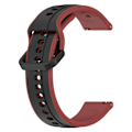 Miniatyrbillede 2 af 4: Konveks Loop Silikone Rem Til Huawei Watch GT2 42mm Black Red
