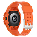 Miniatyrbillede 1 af 5: Silikone Watch Band Udskiftningsrem til Samsung Galaxy Watch4 44mm, med Integreret Watch Case Orange