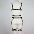 Miniatyrbillede 5 af 5: Punk Læder Bodysuit Bælte Seler Undertøj Gotisk Strømpebåndsholder D