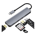 Miniatyrbild 1 av 4: Anker USB C Hub-adapter, 5-i-1 USB C-adapter med 4k USB C till HDMI, Ethernet-port, 3 USB 3.0-portar, för Macbook Pro, Ipad Pro, Xps, Pixelbook och Mo