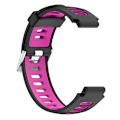 Miniatyrbillede 1 af 3: To-farvet silikoneurrem til Garmin Forerunner 735 XT (sort + gul) Black   Rose Red