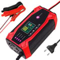 Batteriladdare - 10A 12V /24V med batterireparationsläge, LCD-display (röd)