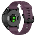 Miniatyrbillede 1 af 5: For Garmin Forerunner 945/ 935 Udskiftning Rem Stål Spænde Tekstureret Silikone Urrem Dark Purple