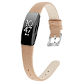 Miniatyrbillede 2 af 5: For Fitbit Inspire / Inspire HR Smart Watch Band Top-layer Cow Leather Wrist Strap, SIZE L-6.7-8.1 inches Matte Brown