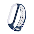 Miniatyrbilde 1 av 4: To-fargets silikonreim for Xiaomi Mi Band 5/6 Midnight Blue