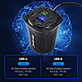 Miniatyrbillede 4 af 5: Dc 12v til Ac 110v 220v Bilkonverter Usb Strømforsyning Adapter Bil Inverter Red 220V