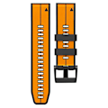 Miniatyrbillede 4 af 5: Til Garmin Descent G1/Fenix 7/Fenix 6 Pro/Fenix 5 Plus Dual Color Silikone Rem Orange Black