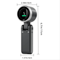 Miniatyrbillede 5 af 5: Sammenfoldelig håndholdt USB-genopladelig ventilator, 5 justerbare hastigheder, 3000mAh (sort)