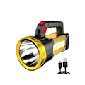 Miniatyrbillede 1 af 6: Genopladelig LED Lommelygte, 4 Tilstande, Bærbar (Sort)