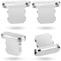 4 delar Anti Dust Plugs Kompatibel med Iphone protect Cover Silver