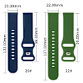 Pikkukuva 3 / 4: Huawei Watch GT 2 42mm:lle tarkoitettu silikoniranneke Pine Needle Green