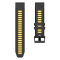 Miniatyrbilde 2 av 4: 26 mm silikonklokkerem for Garmin Fenix ​​5x Plus Black Yellow