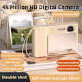 Pikkukuva 4 / 5: Retro Ccd-korttikamera, aloittelijan tasoinen Dslr-kamera, 4K-kaksoiskamera täydentävä valaistus vaaleanpunainen