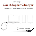 Miniatyrbillede 4 af 5: Bærbar computer pad mobiltelefon til Dc adapter Qc3.0 7.4x5.0mm biloplader Usb strøm 18.5v
