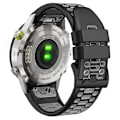 Miniatyrbillede 1 af 5: Til Garmin Fenix 7/ 7 Pro Silikonurrem 22mm Dual Color Band med 3 rækker huller Black Grey