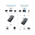 Miniatyrbillede 4 af 5: Bluetooth 5.4 Sender Modtager 2 I 1 Mini Bærbar Trådløs 3,5 mm Aux Adapter Med LED Display Bluetooth Lydadapter Til TV/PC